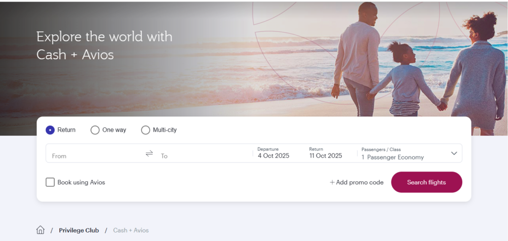 spend for youe avios